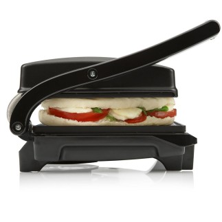 Parrilla de Contacto 700W con Tapa Flotante para Sándwiches y Más