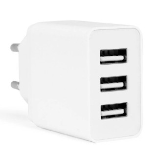 Orbegozo EN 1100 Caricabatterie da muro 3xUSB 3.1A, ricarica rapida e compatto