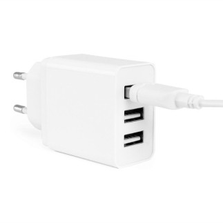 Orbegozo EN 1100 Caricabatterie da muro 3xUSB 3.1A, ricarica rapida e compatto