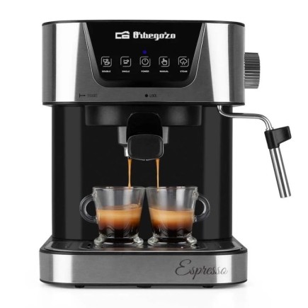 Macchina per caffè espresso Orbegozo 1050W 20 Bar Pompa italiana Acciaio inossidabile