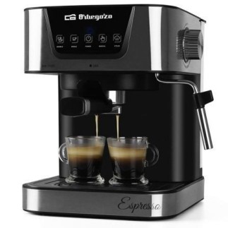 Cafetera Expreso Orbegozo 1050W 20 Bares Bomba Italiana Acero Inox