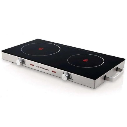 Plaque de cuisson vitrocéramique Orbegozo PCE 6000, 2 plaques, 170 et 205 mm, 1 000 W - 1 800 W