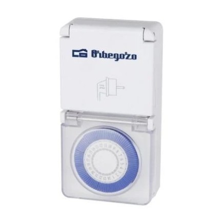 Programmateur de prise Orbegozo PG 10, puissance maximale 3680 W, IP44