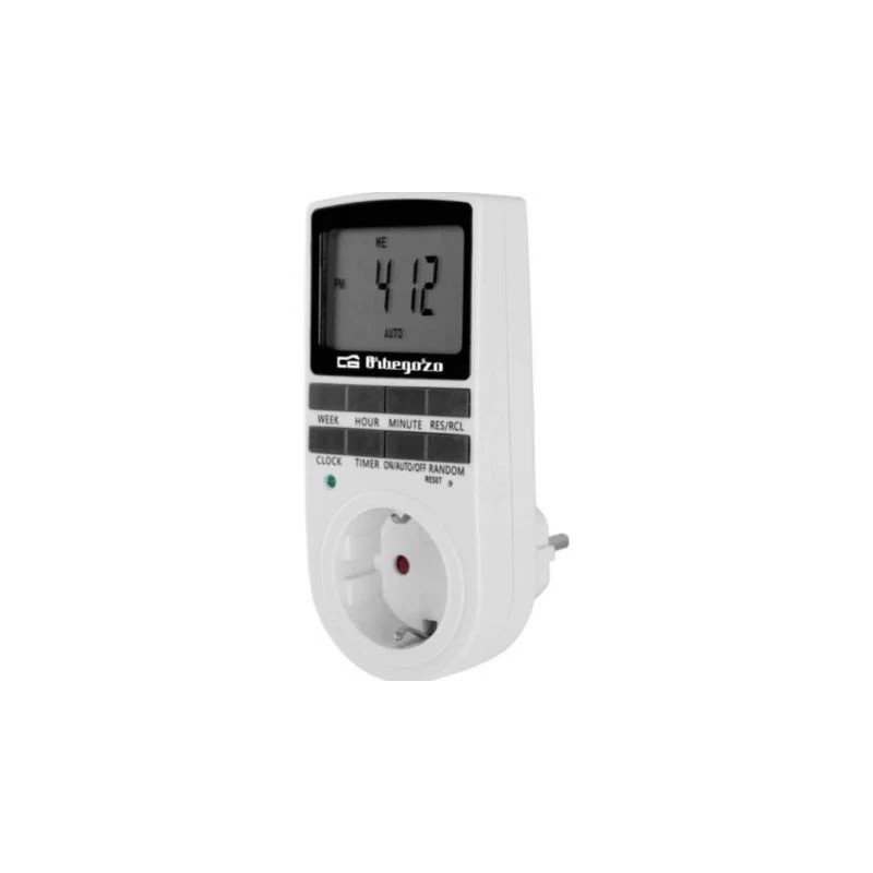 Programador de Enchufe Orbegozo PG 25 con Función Anti-theft y 3680W