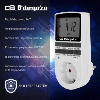 Programador Digital Orbegozo PG 25 com 16 Programas e Funções