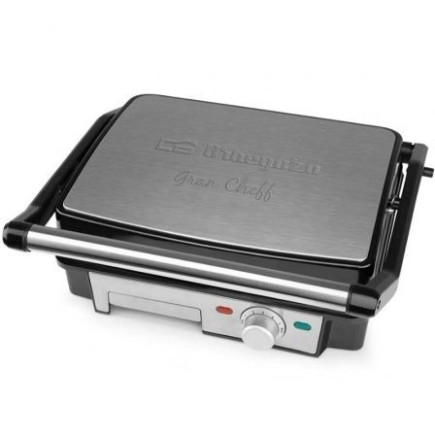 Orbegozo GR4570 Griglia elettrica a 2 fori da 2200 W, 290x235 mm, effetto pietra