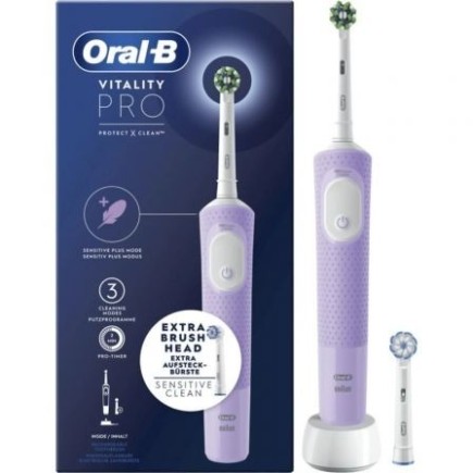 Brosse à dents électrique Braun Oral-B Vitality Pro avec 2 têtes de brosse