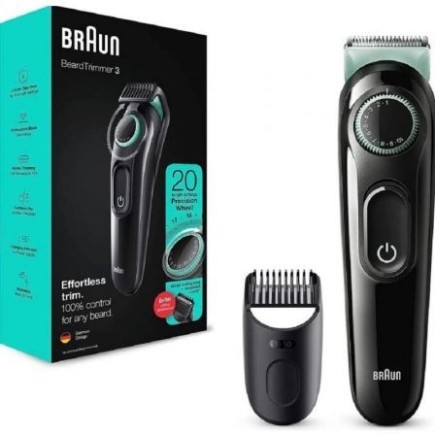Cortabarbas Braun BeardTrimmer Series 3000 BT3221 con Batería