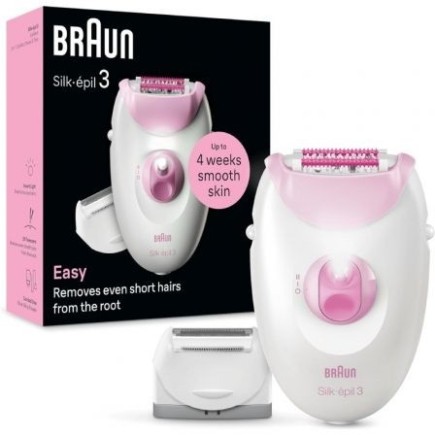 Depiladora Eléctrica Braun Silk-épil Series 3 3-031 con 20 Pinzas
