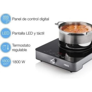 Plaque de cuisson à induction Princess 303010 1800 W avec écran LED et minuterie