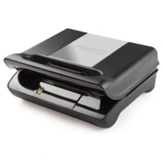 Princess Panini Grill 117002 Grelha elétrica de 700 W com placas antiaderentes
