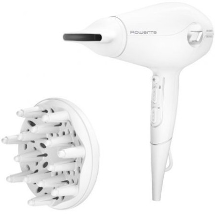 Sèche-cheveux ionique Rowenta Volumizer 2400 W blanc avec volume 3D