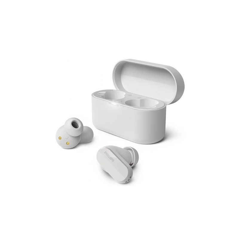 Auriculares Philips TAT3508WT blancos Bluetooth ANC estuche 21h batería Auriculares Philips TAT3508WT blancos Bluetooth ANC estuche 21h batería