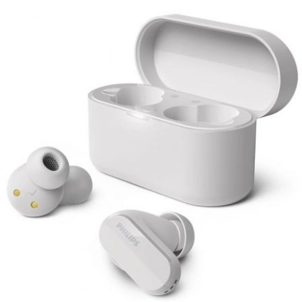 Casque Bluetooth ANC Philips TAT3508WT blanc avec boîtier de batterie 21 h
