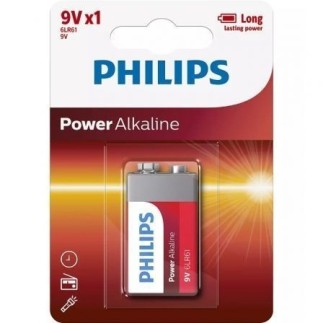Bateria Philips 6LR61P1B 10 Alcalinas 9V Alta Potência Alto C Dispositivos