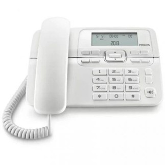 Telefone Philips M20W branco com tela de 3,6", viva-voz e identificador de chamadas