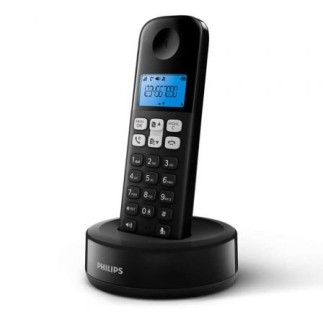 Téléphone sans fil mains libres Philips D1611B noir avec écran