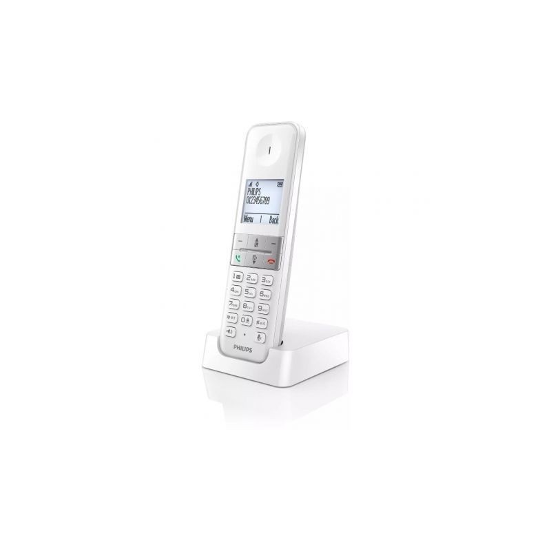 Teléfono Inalámbrico Philips D4701W Blanco con Manos Libres y MySound