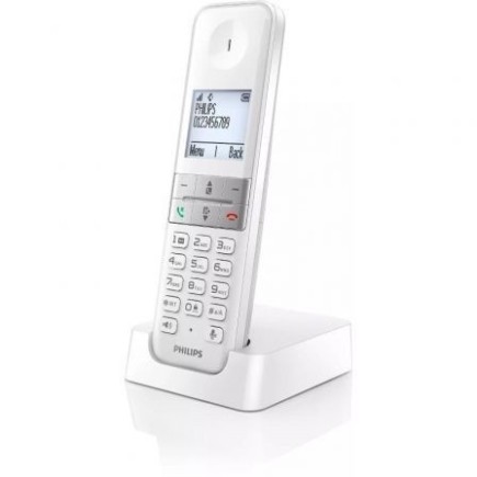 Téléphone sans fil Philips D4701W blanc avec liste noire et MySound
