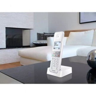 Telefono cordless bianco Philips D4701W con Blacklist e MySound