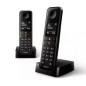 Téléphone sans fil Philips D4702B DUO noir avec son HQ et liste noire Téléphone sans fil Philips D4702B DUO noir avec son HQ et liste noire