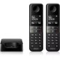 Téléphone sans fil Philips D4702B DUO noir avec son HQ et liste noire Téléphone sans fil Philips D4702B DUO noir avec son HQ et liste noire