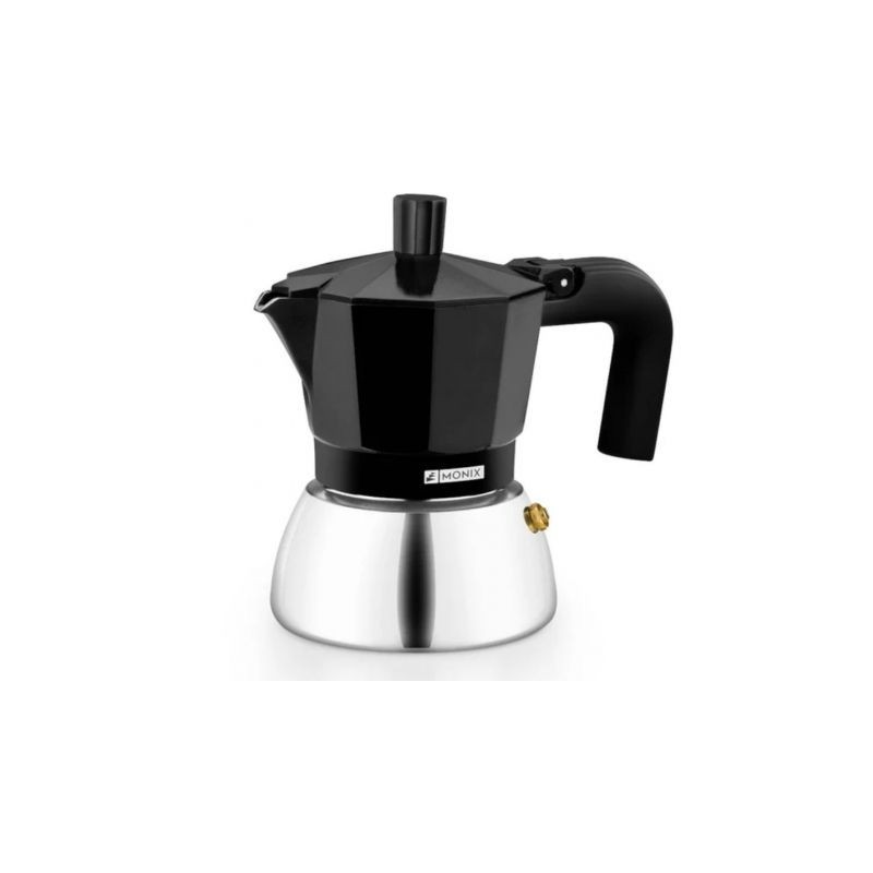 Cafetera Monix Induction Inox 9 tazas negra aluminio y acero Cafetera Monix Induction Inox 9 tazas negra aluminio y acero