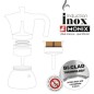 Cafetière Monix Induction Inox 6 tasses, rouge, aluminium et acier