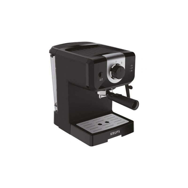 Cafetera expreso Krups Opio negra 15 bares depósito 1,5 litros