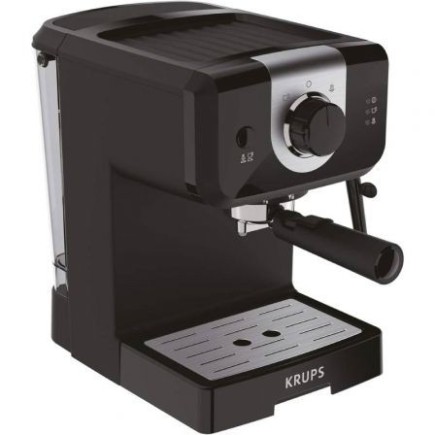 Cafetera expreso Krups Opio negra 15 bares depósito 1,5 litros
