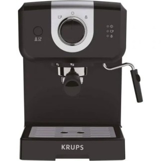 Cafetera expreso Krups Opio negra 15 bares depósito 1,5 litros