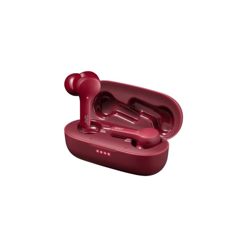 Fones de ouvido Bluetooth JVC HA-A8T vermelhos com estojo e carregamento rápido Fones de ouvido Bluetooth JVC HA-A8T vermelhos com estojo e carregamento rápido