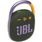 Altavoz JBL Clip 4 Bluetooth 5.1 5W portátil verde resistente agua