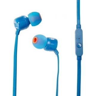 Cuffie auricolari JBL Tune 110 con microfono e jack da 3,5 mm, blu