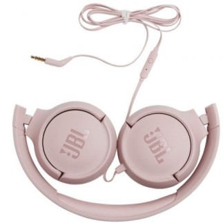 Fones de ouvido JBL Tune 500 com microfone e som Pure Bass rosa