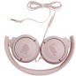 Fones de ouvido JBL Tune 500 com microfone e som Pure Bass rosa