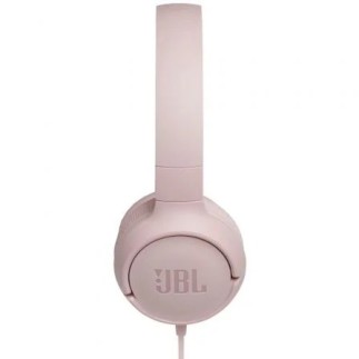 Fones de ouvido JBL Tune 500 com microfone e som Pure Bass rosa