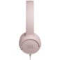 Fones de ouvido JBL Tune 500 com microfone e som Pure Bass rosa