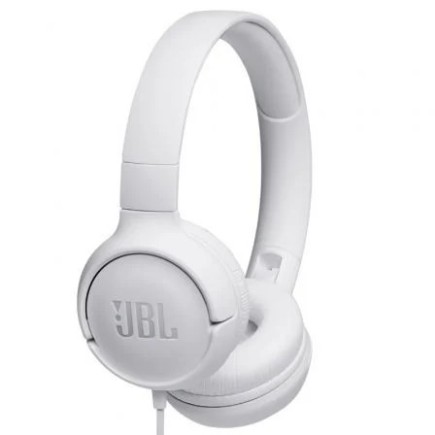 Casque JBL Tune 500 avec microphone et basses Pure (blanc)