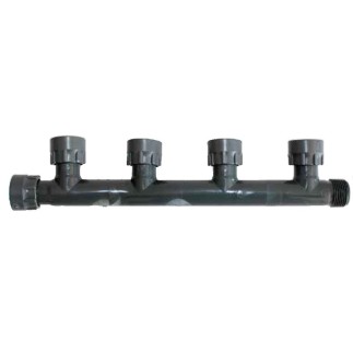 Colector de 4 Salidas Bluedrop - 1” H Giratoria x 4 Salidas 1”