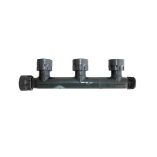 Coletor Bluedrop BD0110 de 3 saídas - 1” H giratório x 3 saídas de 1”