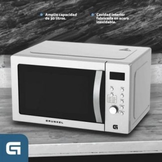 Grunkel MWGC-30SS Micro-ondes : 900 W, 30 L, gril et convection