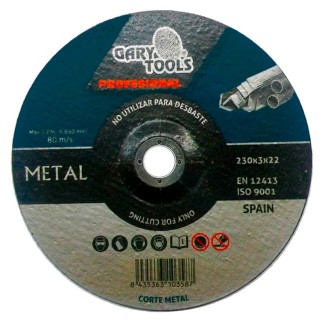 Disco de corte GARY® 230mm para hierro y metales ligeros