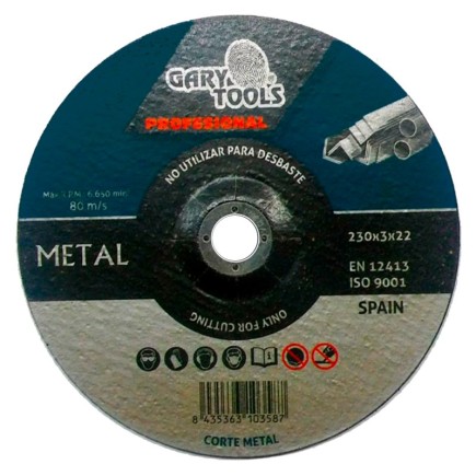 Disque de coupe GARY® 230 mm pour fer et métaux légers