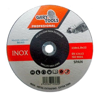 Disque à tronçonner INOX GARY® 230 mm pour acier inoxydable