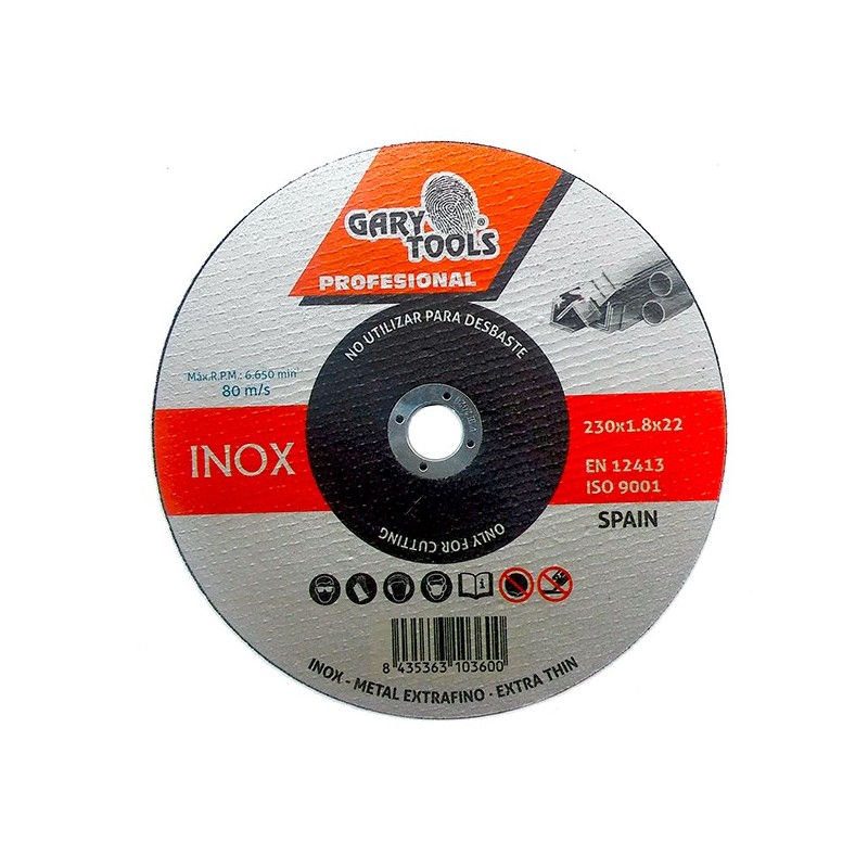 Disco de corte GARY 115mm INOX para aço inoxidável e metais
