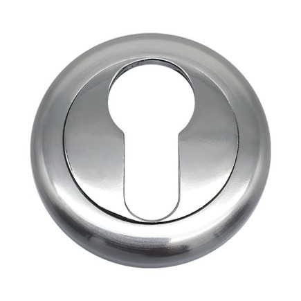 Rosace de serrure Mod. 90-91 en chrome satiné