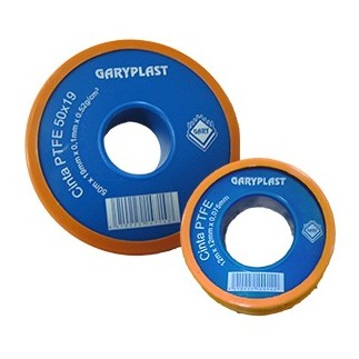 Fita de Teflon PTFE GARY Cod. 1527: 50m x 19mm x 0,1mm