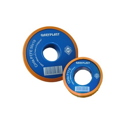 Fita de Teflon PTFE GARY Cod. 1527: 50m x 19mm x 0,1mm