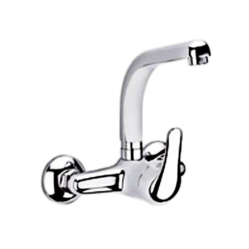 Monomando mural GARYINOX TITAN para fregadero con caño superior